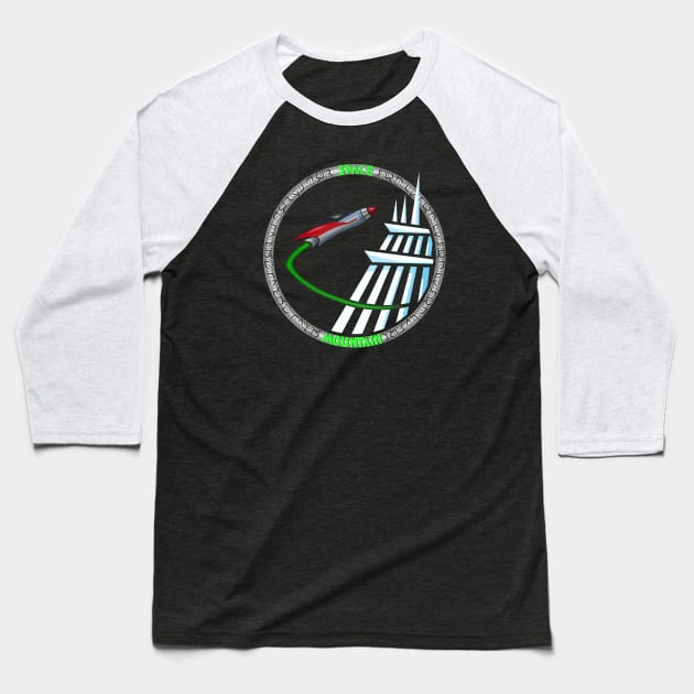Space Mountain Baseball T-Shirt by Gartdog